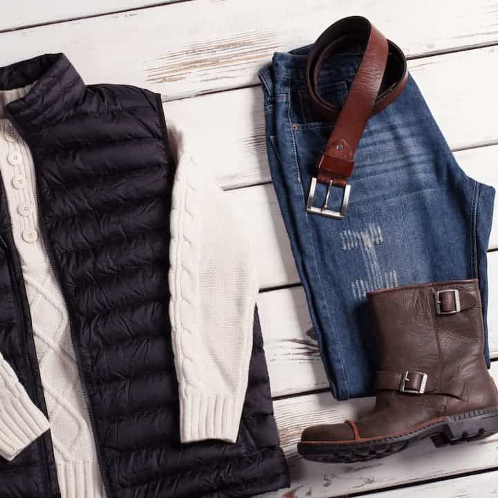 Casual winter outfit with boots