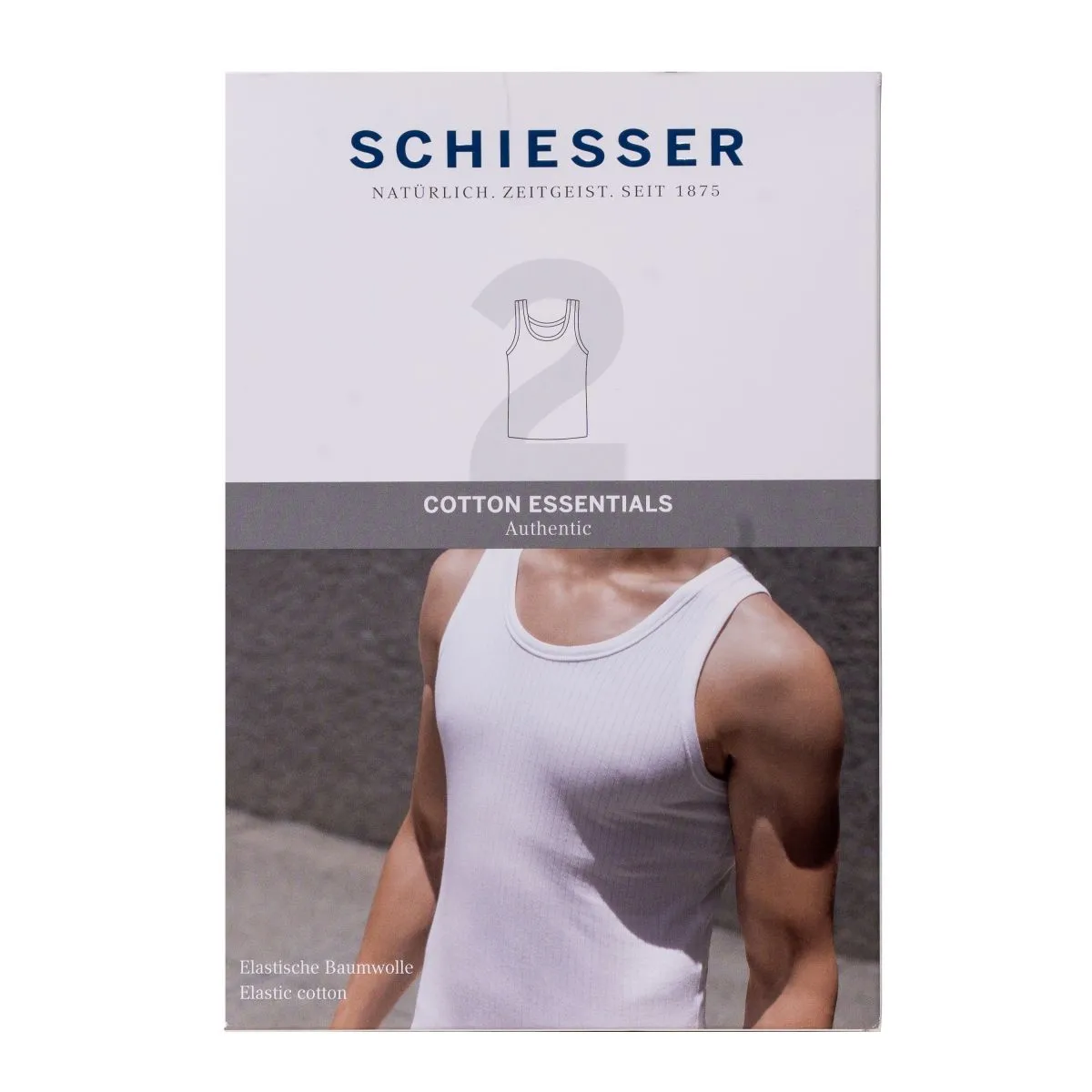 Schiesser Onderhemd 2 Pack Zwart 1 Schiesser Schiesser Onderhemd 2 Pack Zwart